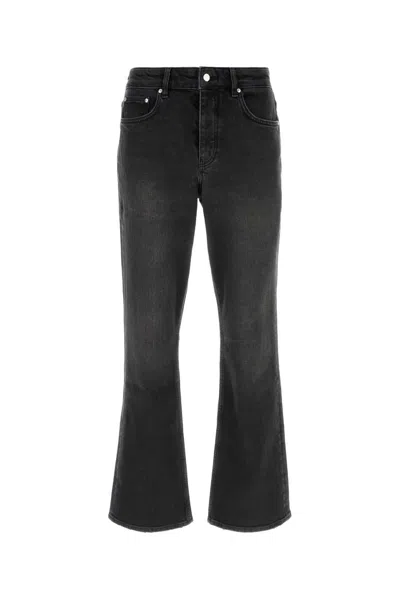 Represent Black Stretch Denim Jeans In Red