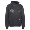 Represent Felpa Thoroughbred Dogs Oversize In Cotone Nero Uomo In Black