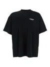 Represent Black T-shirt With Logo On The Front And Maxi Logo On The Back In Cotton Man In Black