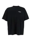 Represent Black T-shirt With Logo On The Front And Maxi Logo On The Back In Cotton Man In Black