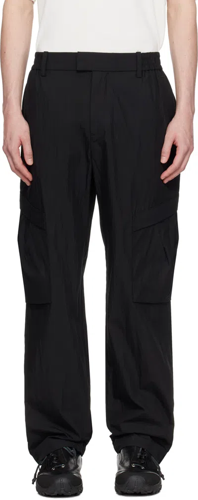 Represent Black Tech Cargo Pants In Jet Black