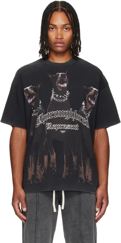 REPRESENT BLACK 'THOROUGHBRED' T-SHIRT