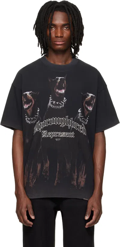 REPRESENT BLACK 'THOROUGHBRED' T-SHIRT