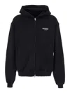 Represent Black Zip-up Sweatshirt With Logo On The Front And Back In Cotton Man In Black