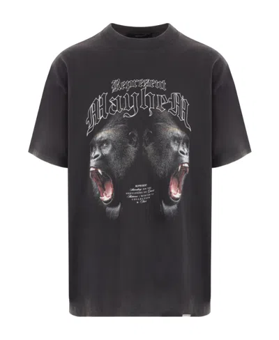Represent Blackletter-print Cotton T-shirt