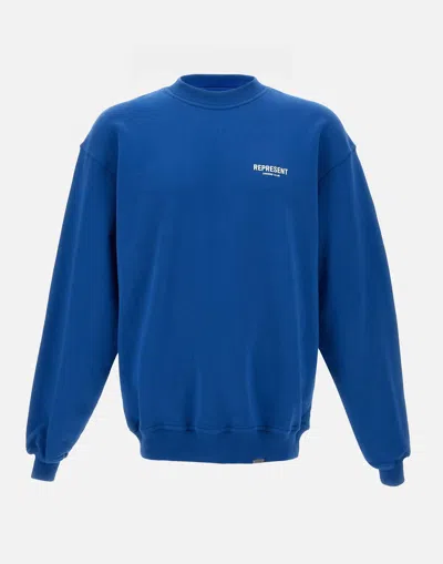 Represent Owners' Club Cotton Sweatshirt In Blue