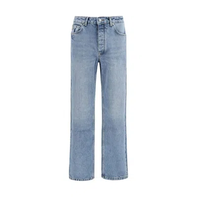 Represent Blue Cotton Straight-leg Jeans In Multi