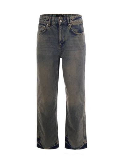Represent Blue Loose Mid Rise Jean In Multi