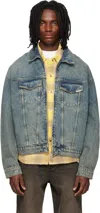 Represent Blue R4 Denim Jacket In Blue