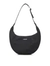 Represent Mens Black Script-hardware Padded Nylon Sling Bag In Black