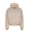 Represent Hooded Padded Bomber Jacket In Neutral