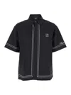 Represent Black Shirt With Logo Embroidery On Front And Rear And Contrasting Trims In Black