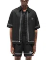 Represent Black Shirt With Logo Embroidery On Front And Rear And Contrasting Trims In Black
