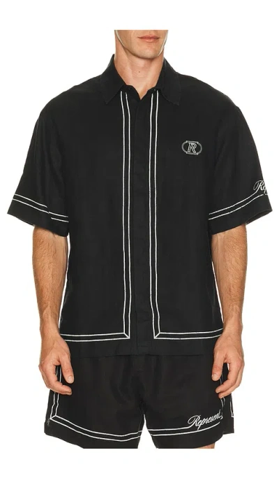 Represent Border Shirt In Black