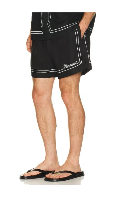 Represent Border Short In Black