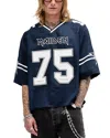 Represent X Iron Maiden Anniversary Number 75 Star-embellished Jersey In Blue