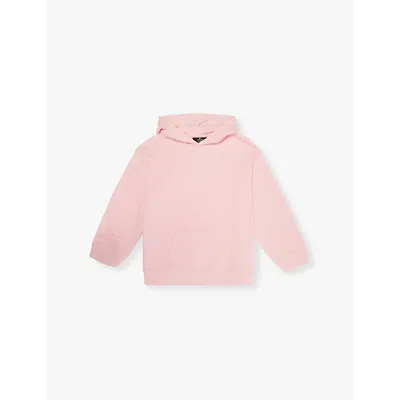 Represent Kids' Candy Pink Logo-appliqué Cotton-jersey Hoody 1-6