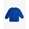Represent Boys Cobalt Kids Logo-print Crewneck Cotton-jersey Sweatshirt 4-6 Years In Cobalt