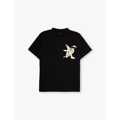 Represent Kids' Storms In Heaven Graphic-print Cotton-jersey T-shirt In Jet Black