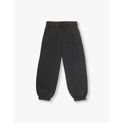 Represent Kids' Vintage Black Logo-appliqué Cotton-jersey Jogging Bottoms1-6