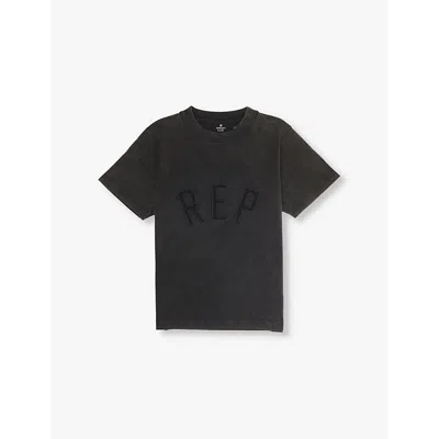 Represent Kids' Vintage Black Logo-appliqué Cotton-jersey T-shirt 1-6