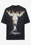 Represent Mens Stained Black British Cowboys Graphic-print Cotton-blend T-shirt In Black