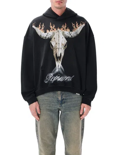 Represent Stylish Stained Sweater For Men In Black