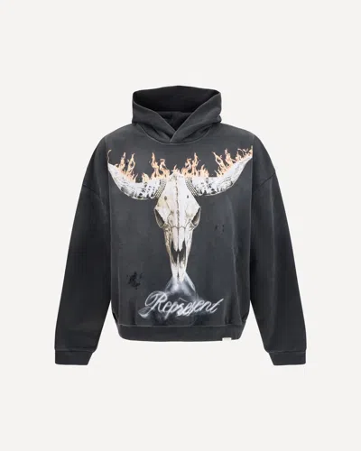 Represent Stylish Stained Sweater For Men In Black