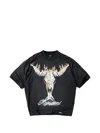 Represent Mens Stained Black British Cowboys Graphic-print Cotton-blend T-shirt In Black