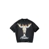 Represent Mens Stained Black British Cowboys Graphic-print Cotton-blend T-shirt In Black