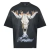 Represent Mens Stained Black British Cowboys Graphic-print Cotton-blend T-shirt In Black