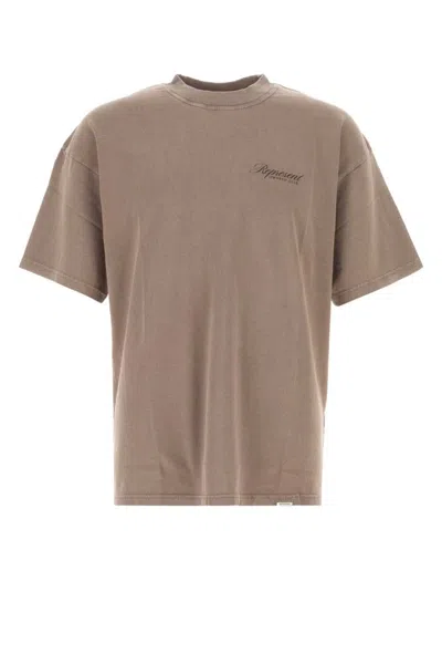 Represent Brown Crew Neck T-shirts