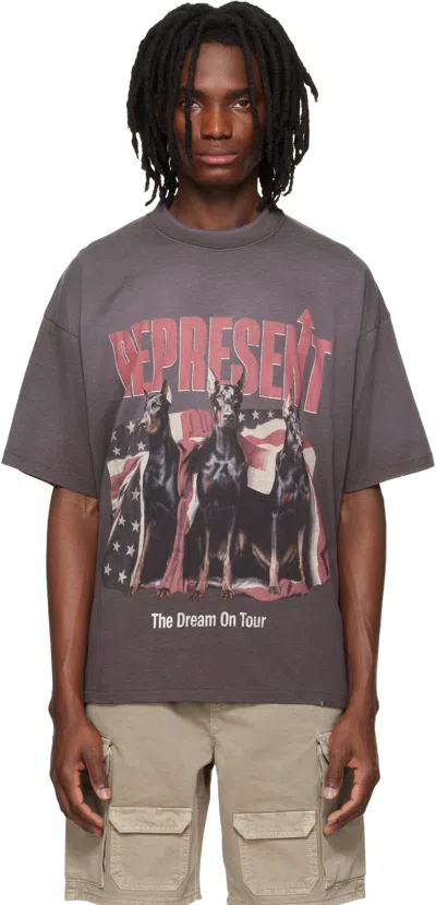 Represent Brown 'dream On Tour' T-shirt In Black
