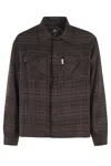 Represent Rep Long-sleeved Flannel Shirt In Black