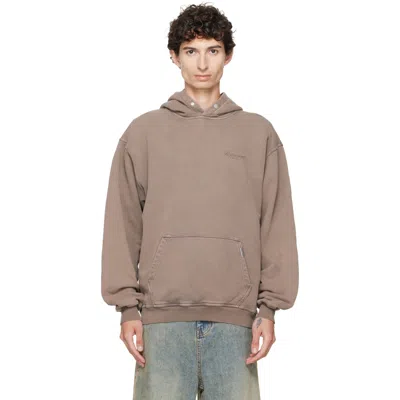 Represent Brown Printed 'owners Club' Script Hoodie