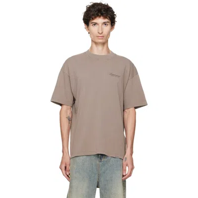 REPRESENT BROWN PRINTED 'OWNERS CLUB' SCRIPT T-SHIRT