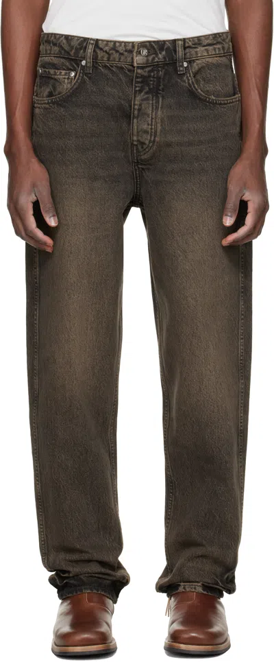 Represent Brown R2 Straight Leg Jeans