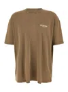 Represent Brown T-shirt With Logo On The Front And Maxi Logo On The Back In Cotton Man In Brown