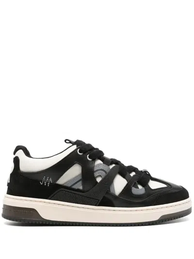Represent White And Black Leather Bully Sneakers