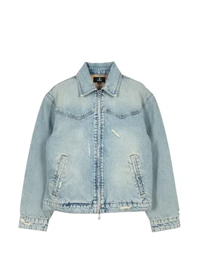 Represent Buttoned Denim Jacket In Blue