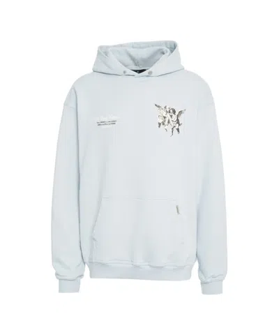 REPRESENT BUTTONED HOODED HOODIE WITH CHERUB PRINTS