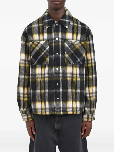 Represent Buttoned Plaid Overshirt In Multi