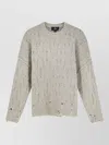 Represent Cable-knit Distressed Crewneck Sweater In Multi