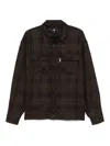 Represent Flannel Shirt Poches Poitrine Broderie Manches Longues In Camel