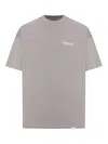 Represent Script-logo Cotton T-shirt In Gray