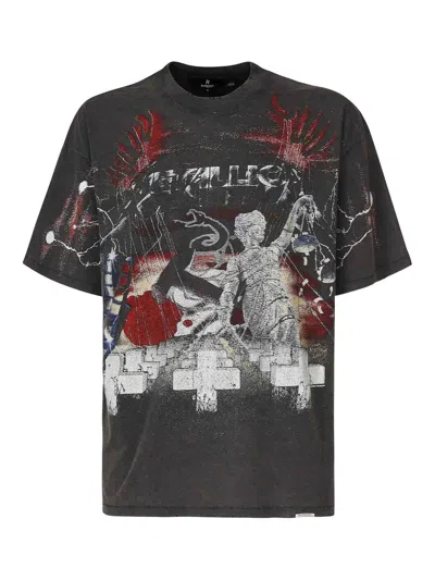 Represent X Metallica Master Of Puppets T-shirt In Vintage Grey