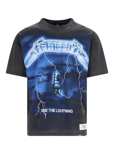 Represent X Metallica Ride The Lightning T-shirt In Grey