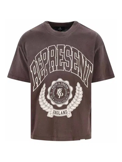 Represent Legacy Crest Logo T-shirt In Brown