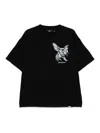 Represent Elegance Unicorn Black Crewneck T-shirt With Logo Print On The Front And Maxi Print On The Rear In C In Black