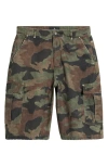Represent Camo Print Cargo Shorts In Multi
